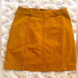 Free People burnt orange denim skirt.